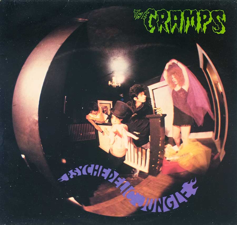 THE CRAMPS - Psychedelic Jungle Illegal Records 12" Vinyl LP Album front cover https://vinyl-records.nl