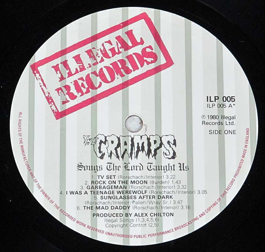 "Songs The Lords Taught Us" Record Label Details: Illegal Records ILP 005 ℗ 1980 Illegal Records ltd Sound Copyright 