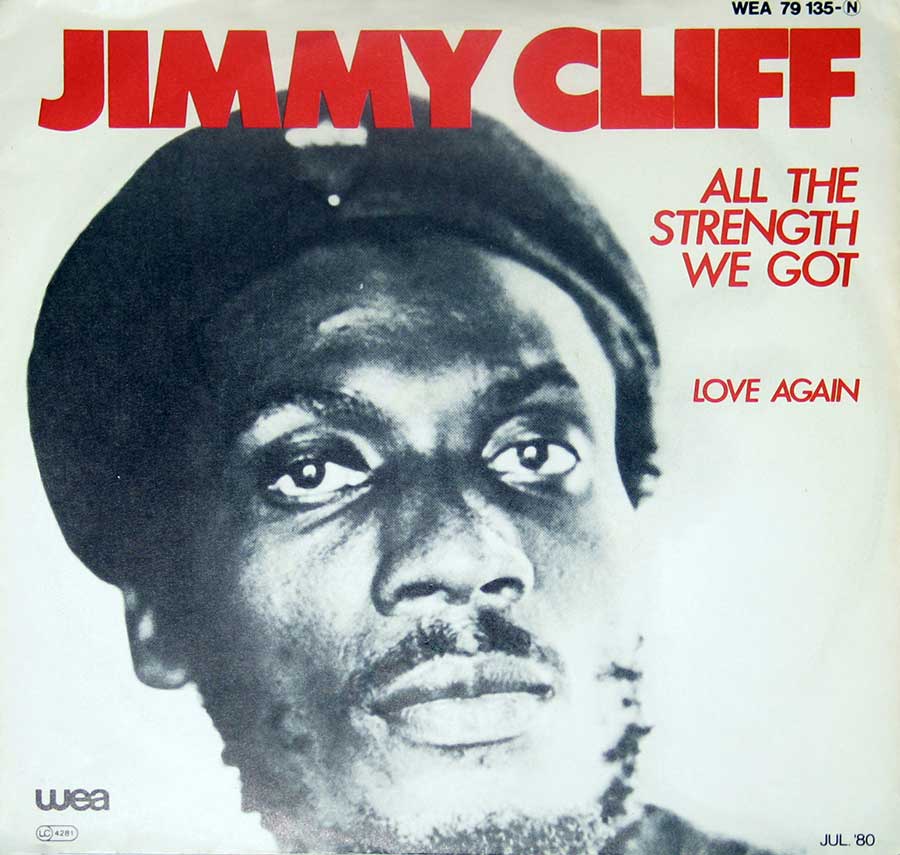 Large Hires Photo JIMMY CLIFF All The Strength We Got Picture Sleeve