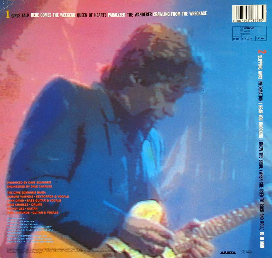Photo of album back cover Dave Edmunds Band - I Hear You Rockin 12" Vinyl Album