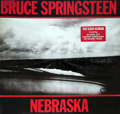 BRUCE SPRINGSTEEN - Nebraska album front cover vinyl record