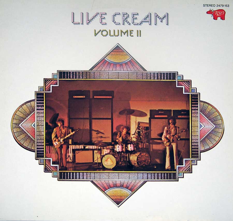 CREAM - Live Cream Volume II With Eric Clapton RSO 12" Vinyl LP Album front cover https://vinyl-records.nl