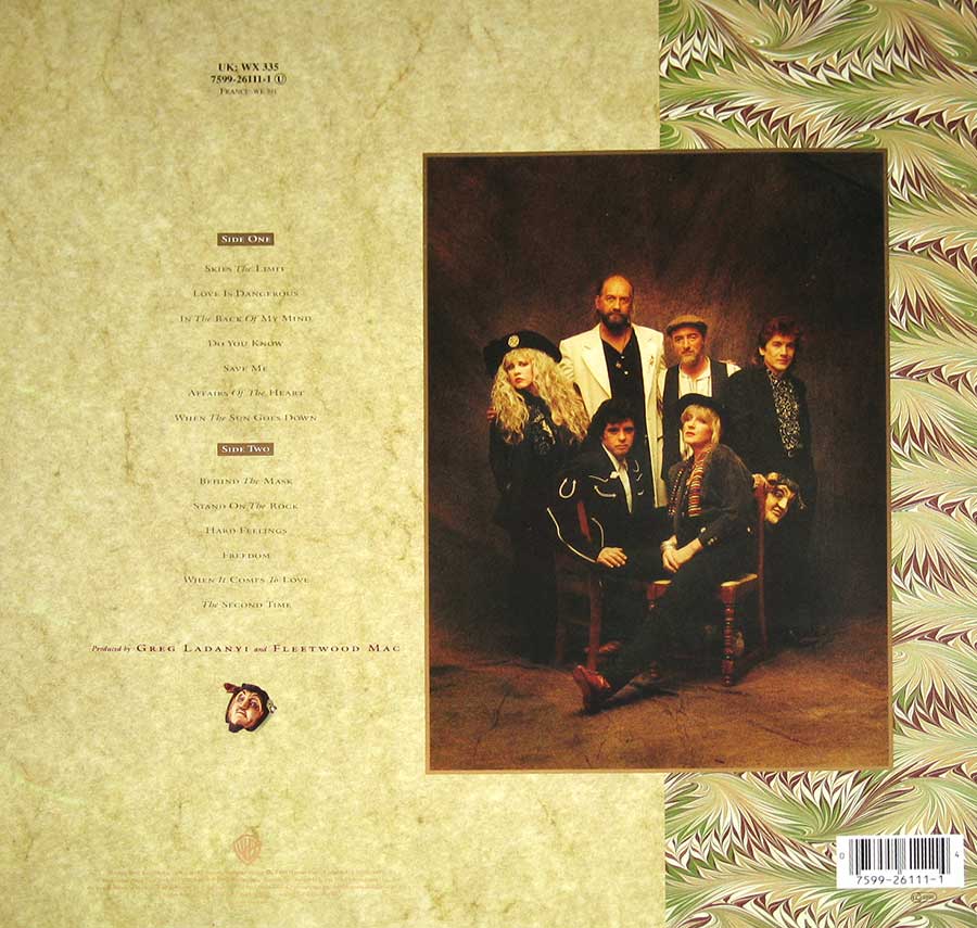 Photo of album back cover FLEETWOOD MAC - Behind The Mask