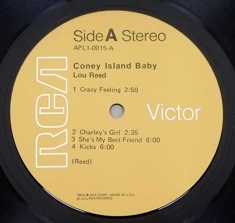"Coney Island" Record Label Details: RCA Victor APL1 0915 ℗ 1976 RCA Records Sound Copyright 