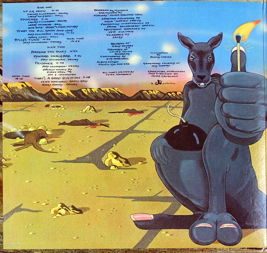 Photo of the left page inside cover PETER KAUKONEN - Black Kangaroo Gatefold 12" LP Vinyl Album 