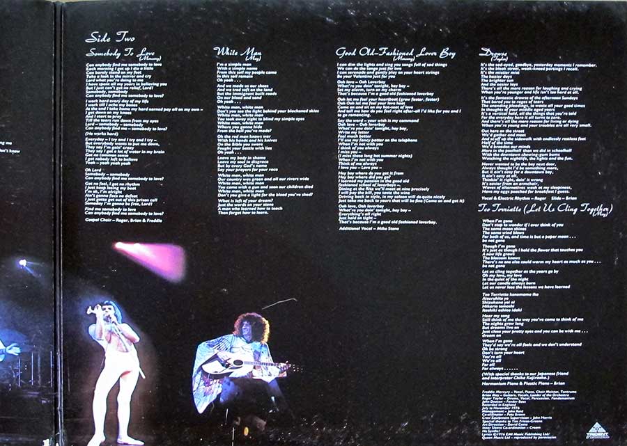 QUEEN - Day At The Races French Release Gatefold 12" LP Vinyl Album inner gatefold cover
