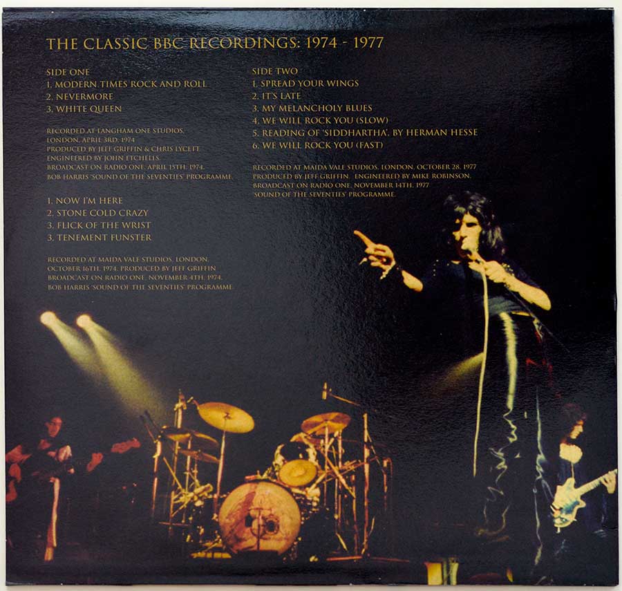 QUEEN - A Ladder To The Stars White Vinyl back cover