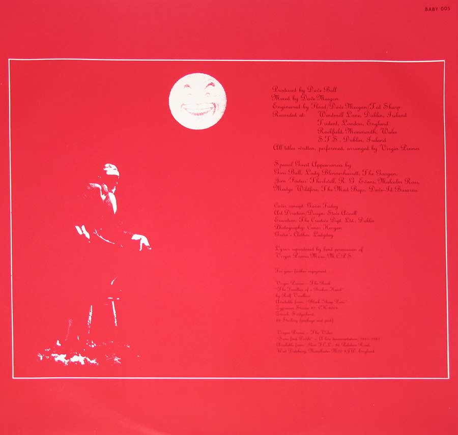 Photo One Of The Original Custom Inner Sleeve VIRGIN PRUNES - The Moon Looked Down And Laughed 12" Vinyl LP Album 