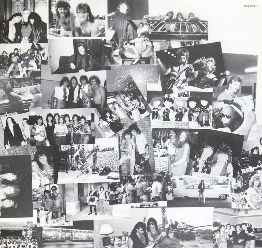 A Collage of Bon Jovi band-member photos. 