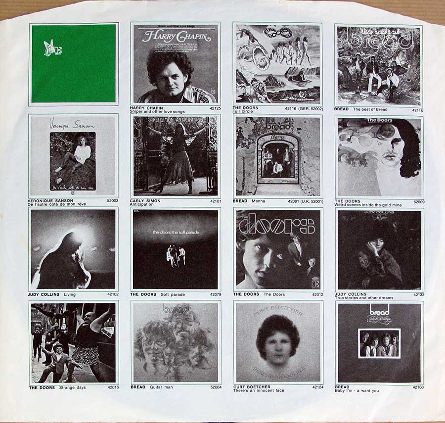 Soft Parade by THE DOORS 12" LP Vinyl Album custom inner sleeve