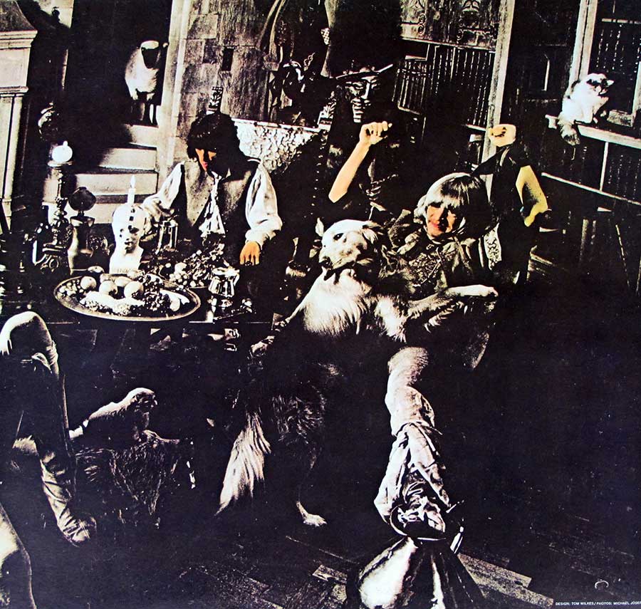 Photo of the right page inside cover ROLLING STONES - Beggars Banquet - Red Colour Decca Germany 