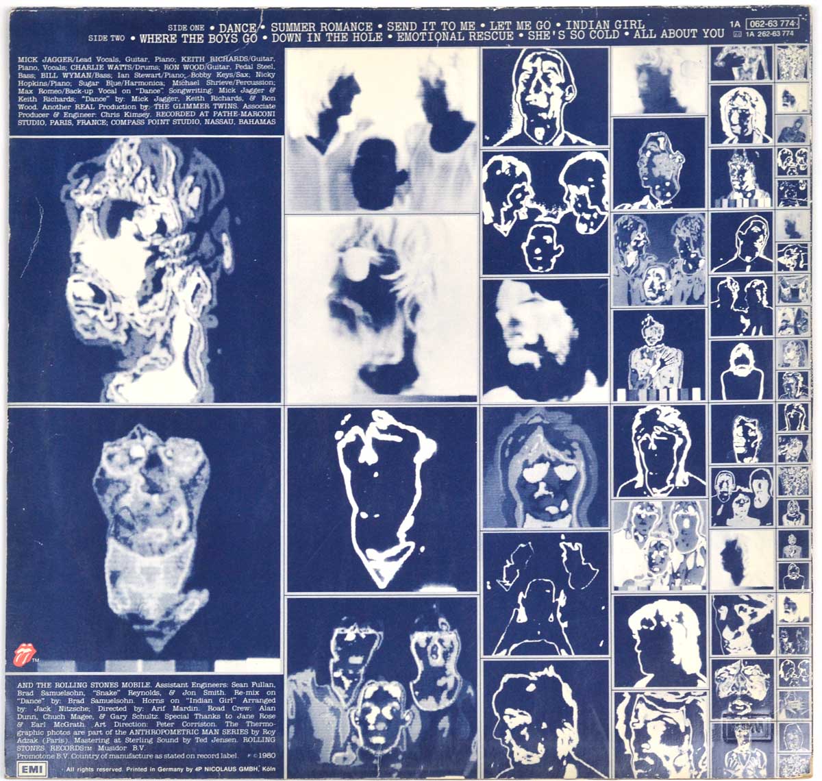 Album Back Cover  Photo of "ROLLING STONES - Emotional Rescue"