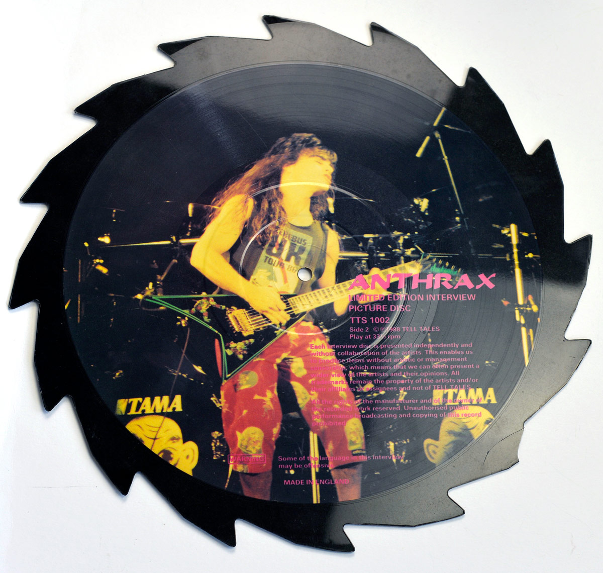 Photo of 12" LP Record Side Two ANTHRAX Limited Edition Interview Picture Disc  Vinyl Record Gallery https://vinyl-records.nl//