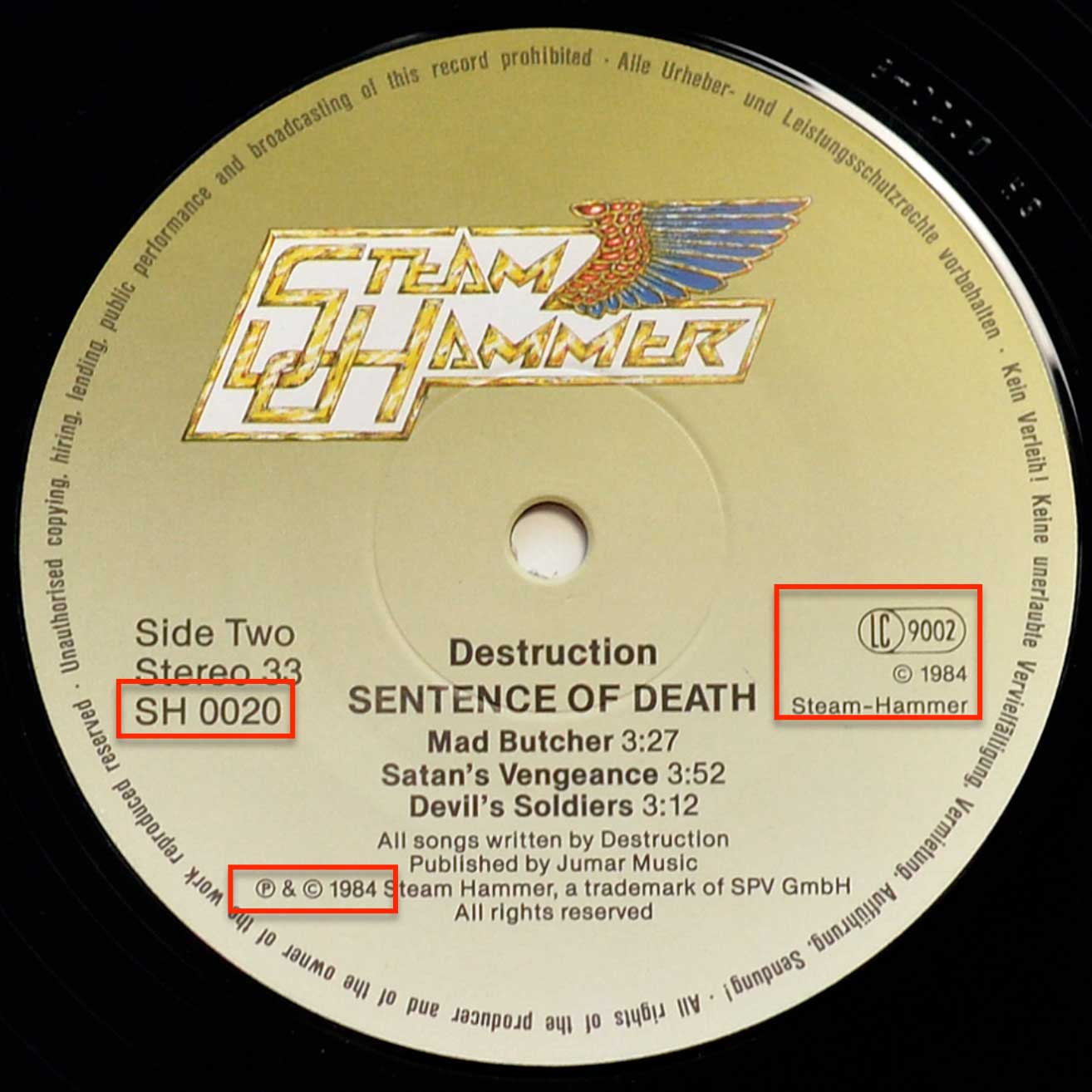 High Resolution Photo #16 Destruction - Sentence of Death https://vinyl-records.nl 