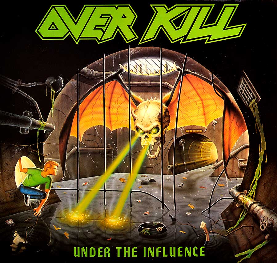 OVERKILL - Under The Influence Megaforce Records 12" LP Album Vinyl front cover https://vinyl-records.nl