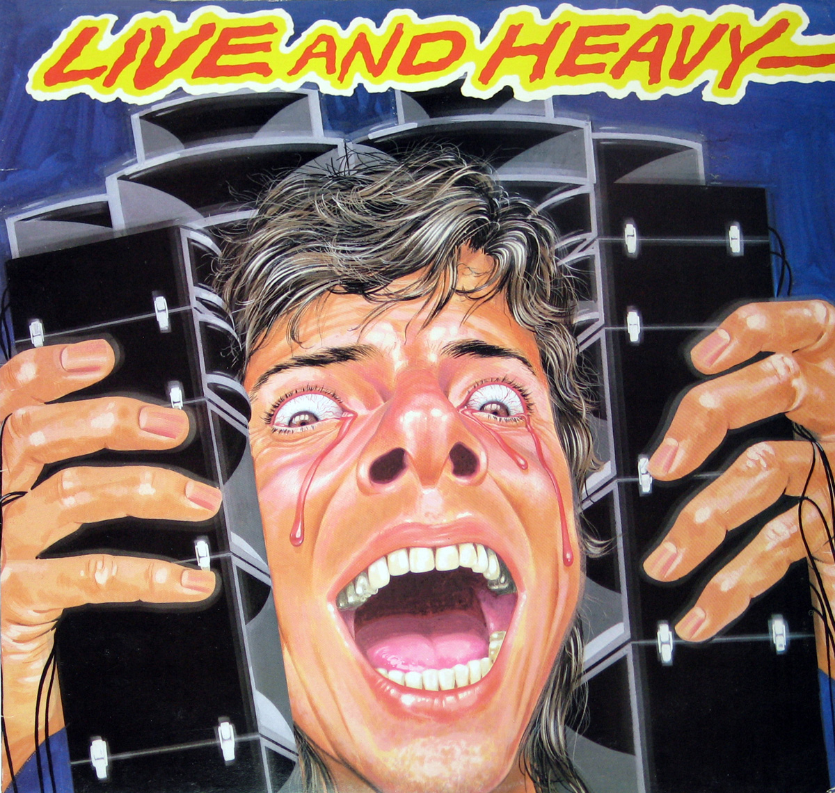 Front Cover Photo Of VARIOUS ARTISTS - Live and Heavy 12" Vinyl LP Album