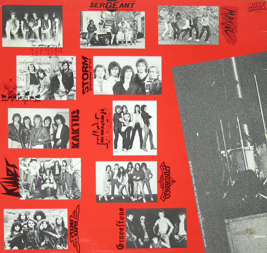 Photo of album back cover HARD & HEAVY Swiss Hard Rock and Heavy Metal 12" Vinyl LP album