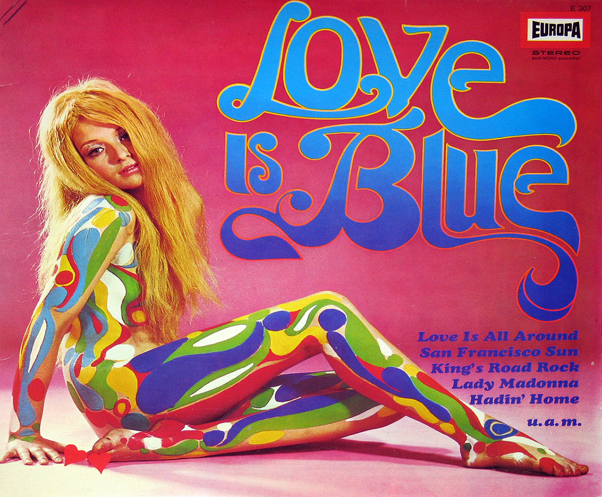 Album Front Cover Various Artists - Love is Blue Beat Psychedelic Sexy Nudity
