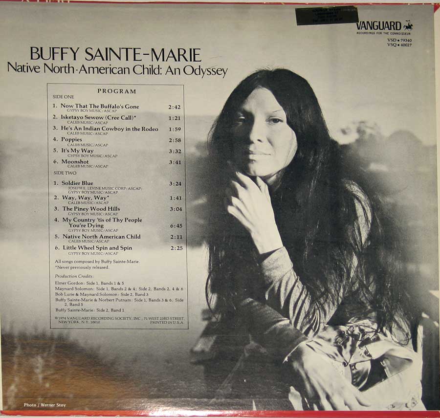 Photo of album back cover Buffy Sainte-Marie - Native North-American Child An Odyssey