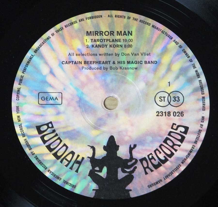 Close up of Side One record's label CAPTAIN BEEFHEART & HIS MAGIC BAND - Mirror Man