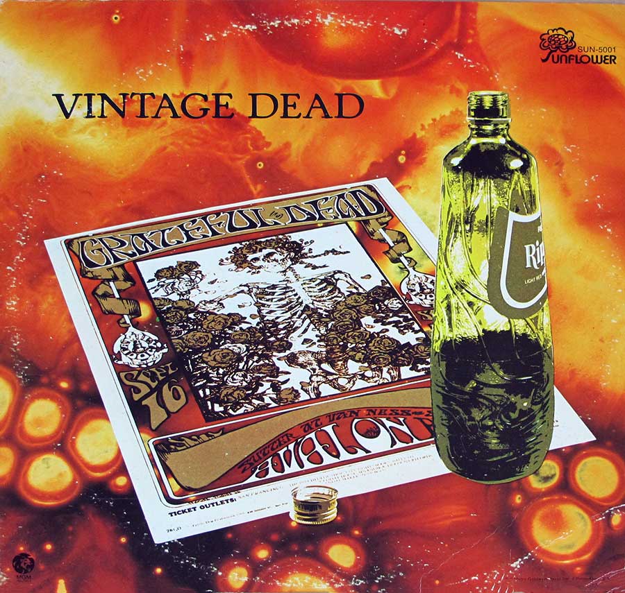 Front Cover Photo Of GRATEFUL DEAD - Vintage Dead Original Sunflower Records 12" LP Vinyl Album
