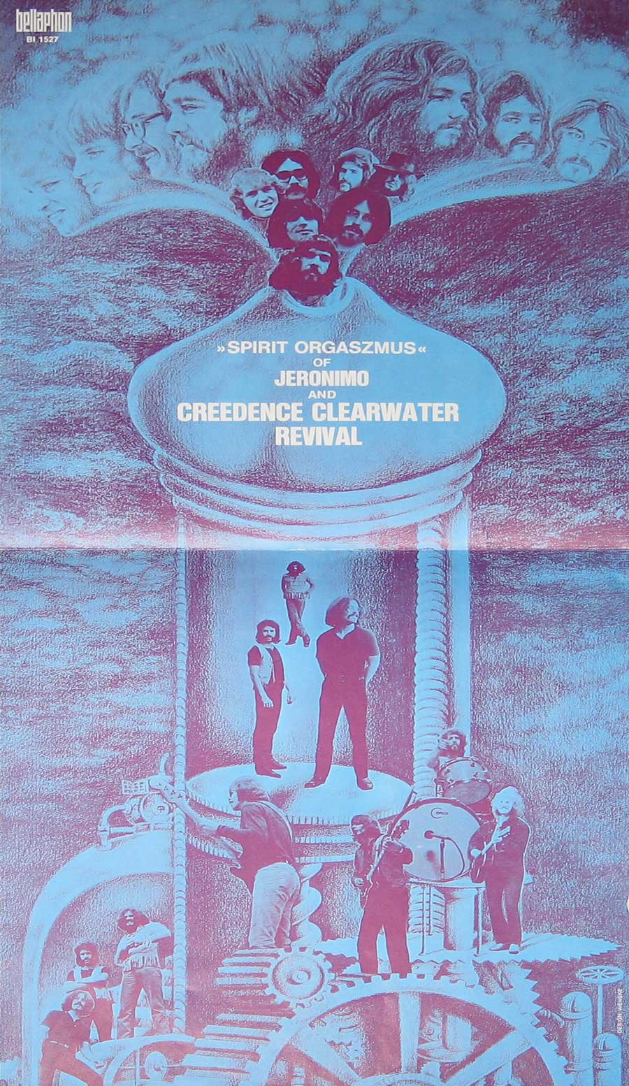 Photo Of The POSTER included with JERONIMO & CREEDENCE CLEARWATER REVIVAL Spirit Orgaszmus 12" Pink Vinyl + Poster 