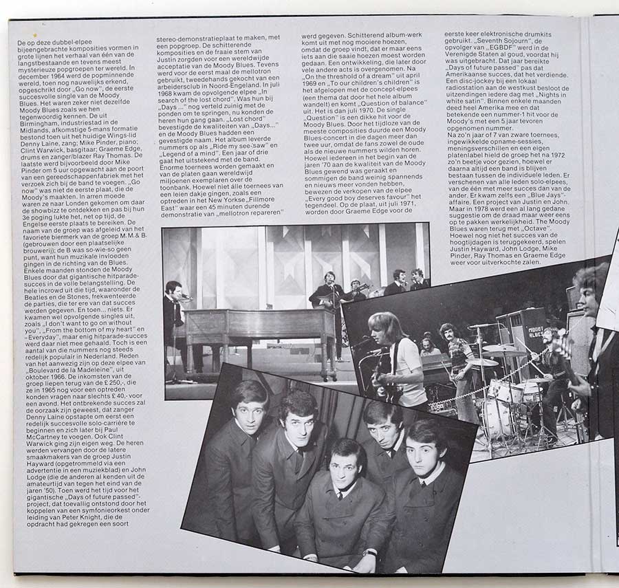 MOODY BLUES - The Moody Blues Story inner gatefold cover