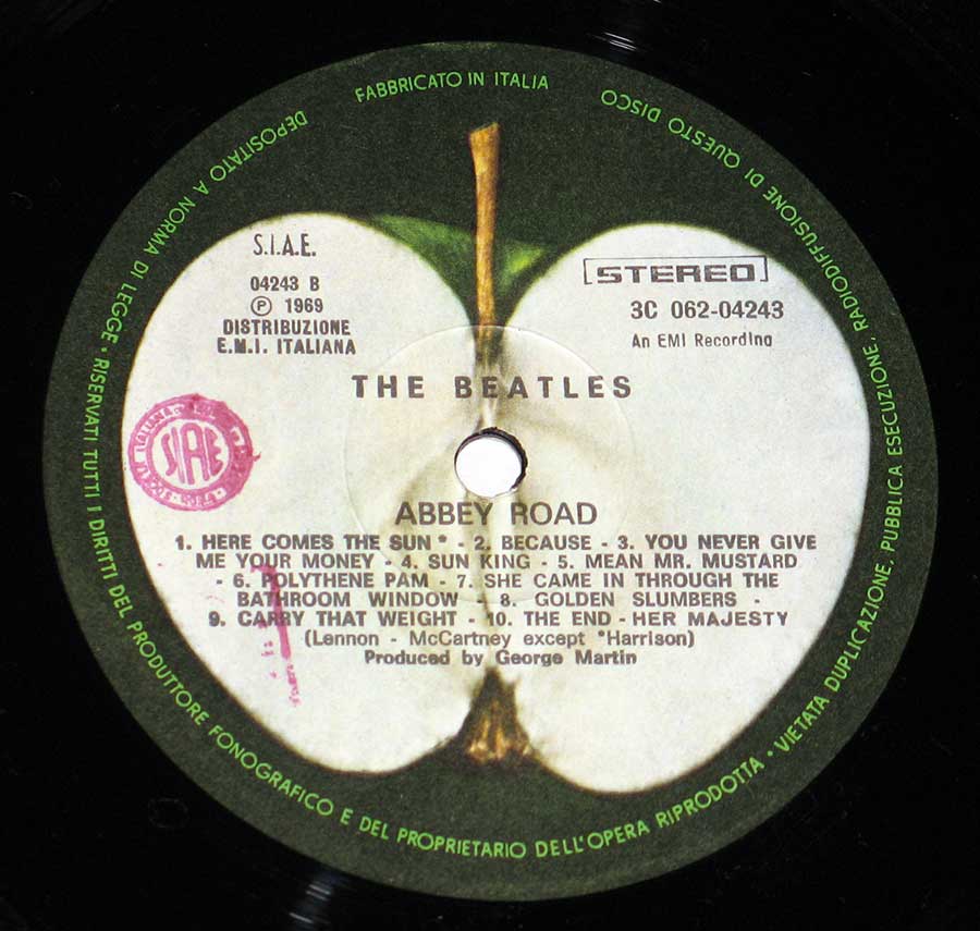 Close-up Photo of Record B-Label 