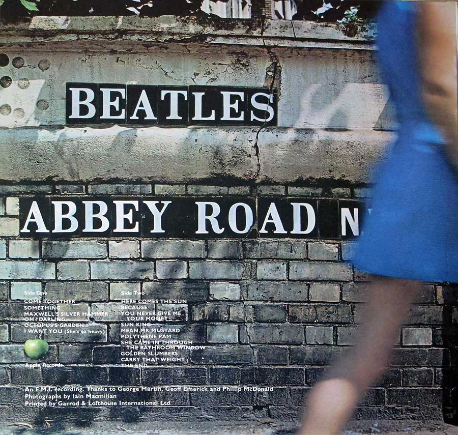 Photo of Beatles Album's Back Cover   
