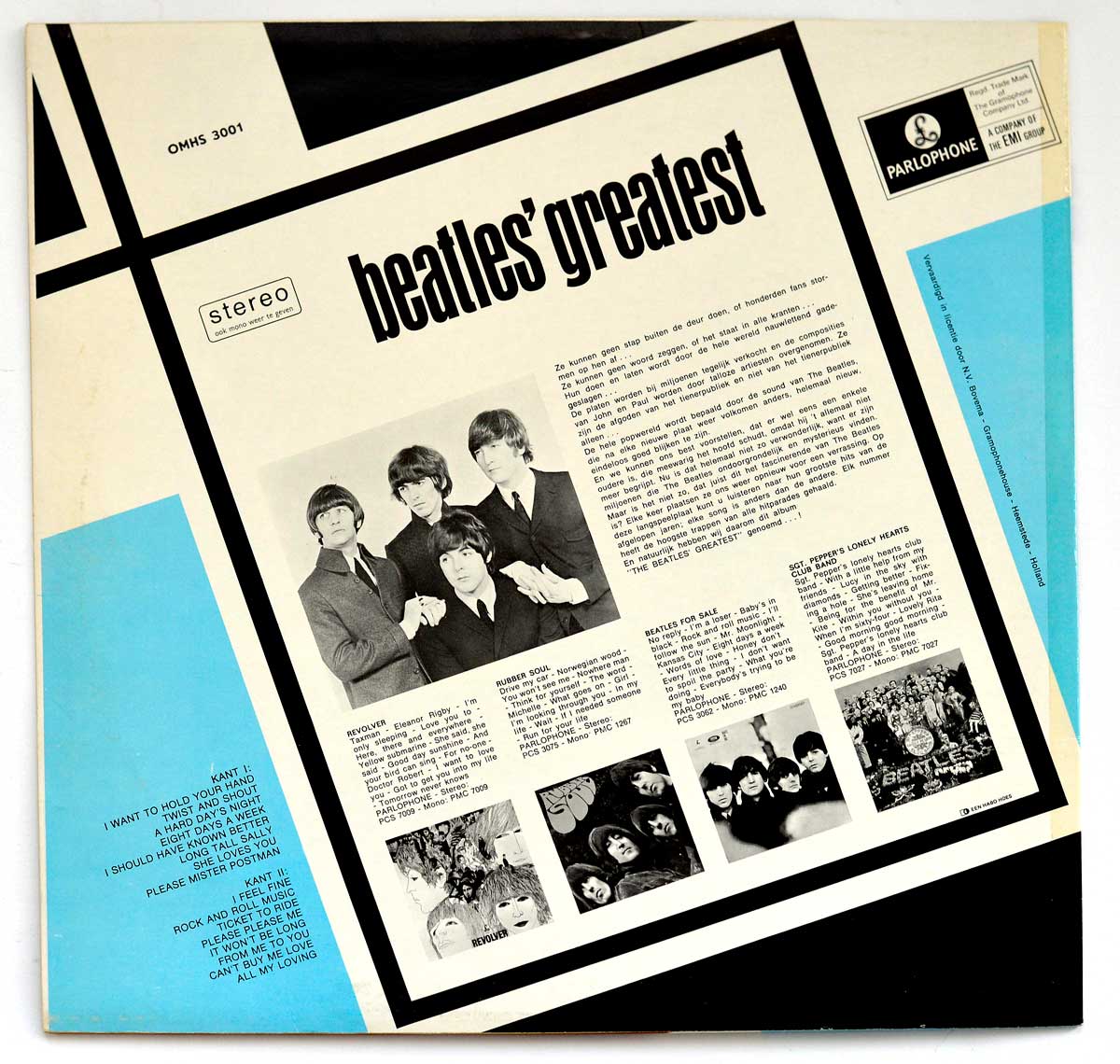 Photo of album back cover BEATLES - The Beatles' Greatest Odeon 