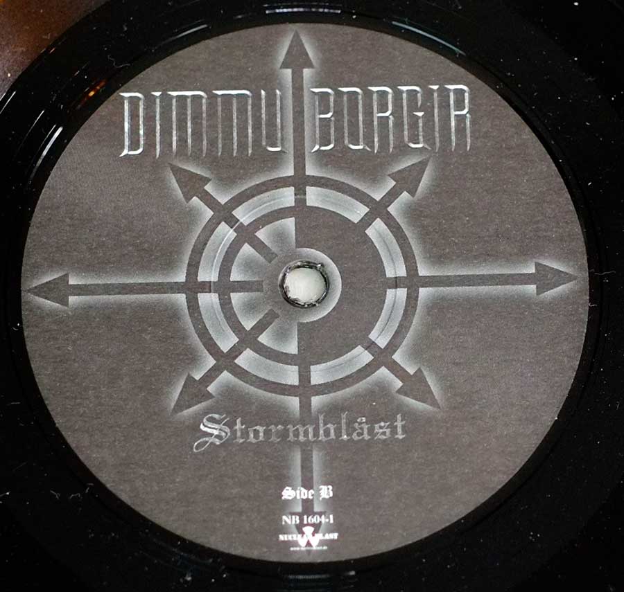 Side Two Close up of record's label DIMMU BORGIR - Stormblast Nuclear Blast Records 12" LP VINYL ALBUM
