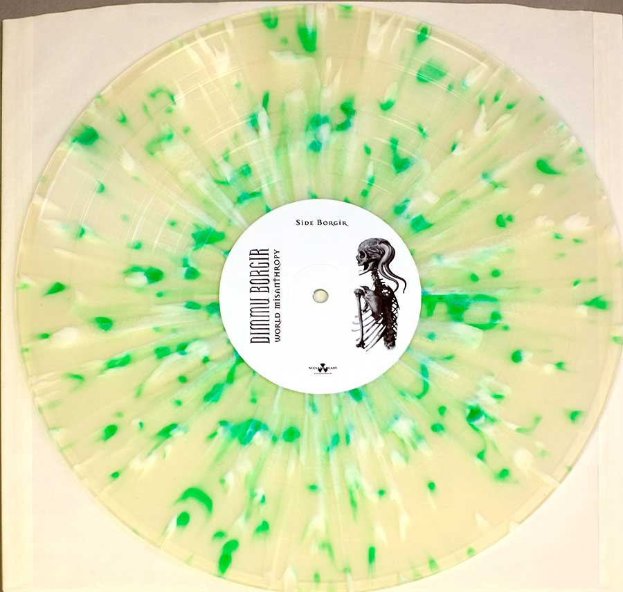 DIMMU BORGIR - World Misanthropy, White Green Streaked Colour Splatter 12" LP VINYL ALBUM vinyl lp record 