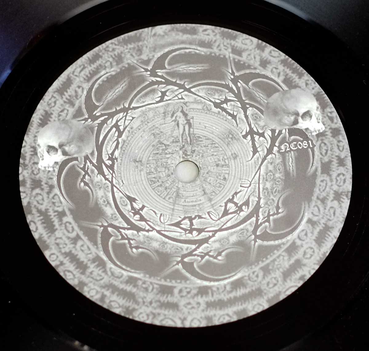 Close-up on the Illustration on the record label  