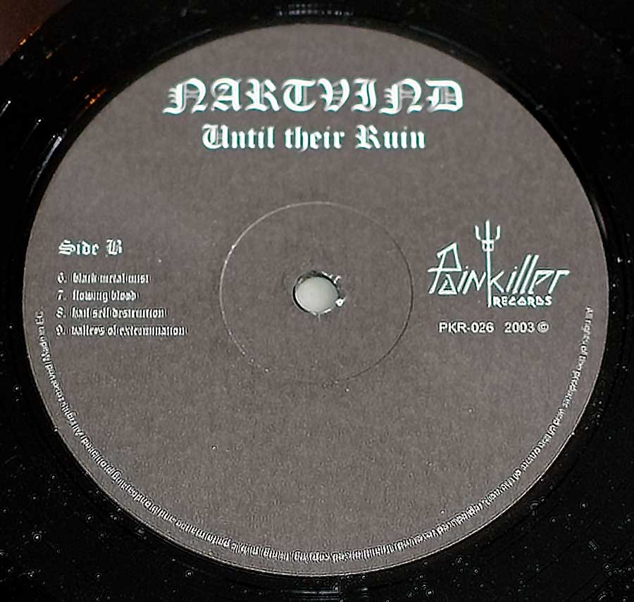 Close up of record's label NARTVIND - Until Their Ruin ( Ltd Ed ) Side Two