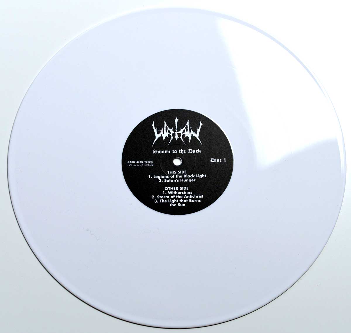 Photo of record 2   of WATAIN - Sworn To The Dark White Vinyl 