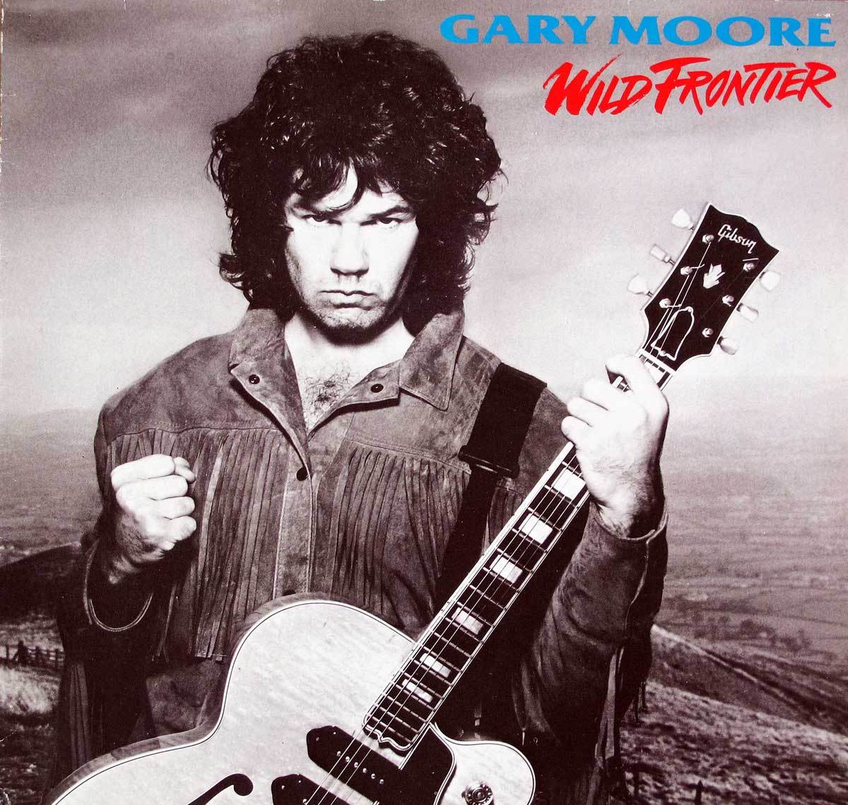 Front cover Photo of Gary Moore Wild Frontier https://vinyl-records.nl/