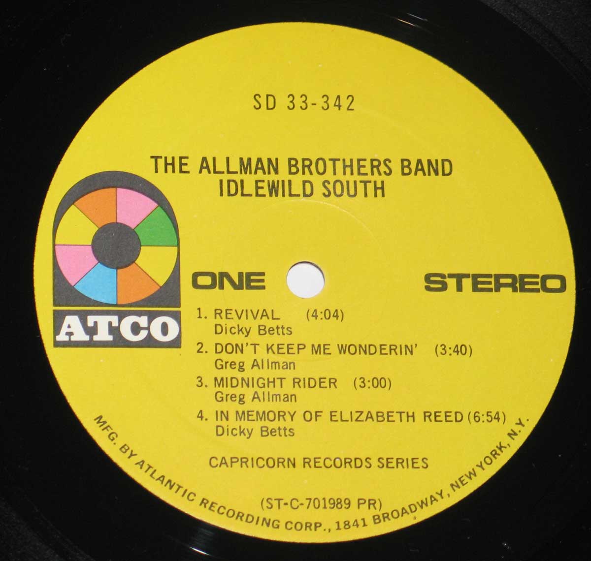 Enlarged High Resolution Photo of the Record's label Idlewild South https://vinyl-records.nl