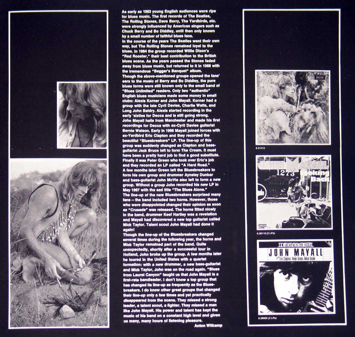 Photo of album Inner cover John Mayall - Blues Giant with Peter Green, Mick Taylor, Keef Hartley, John McVie 