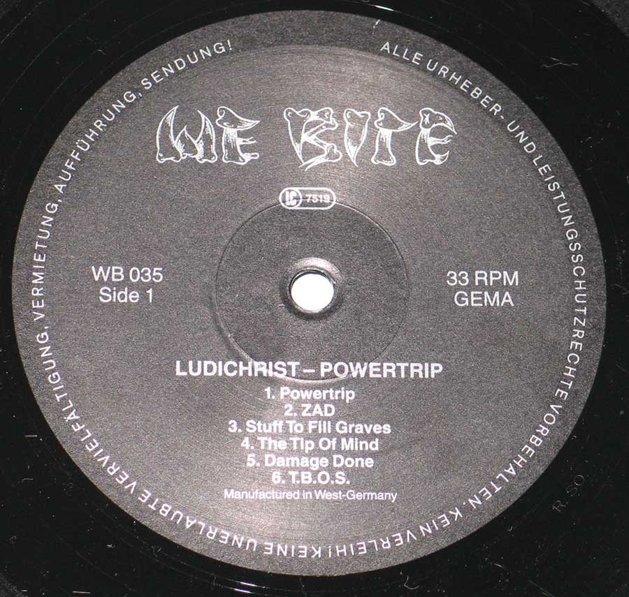 High Resolution Photo Ludichrist Powertrip cover Robert Williams Vinyl Record