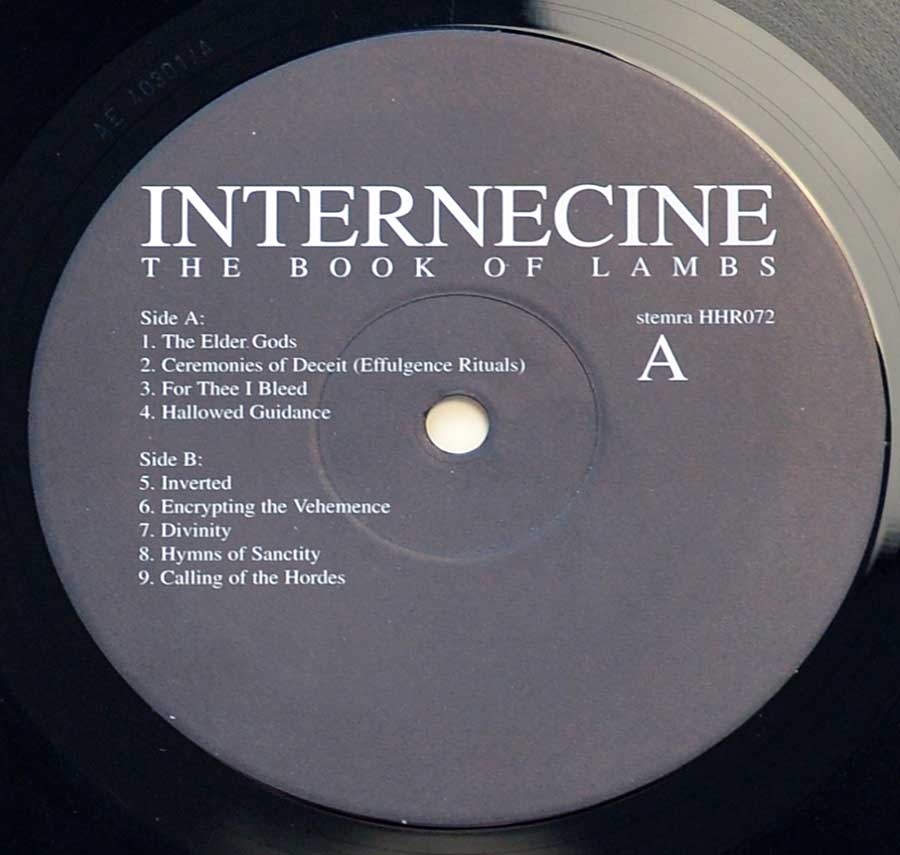 "The Book of Lambs by Internecine" Black Colour Record Label Details: HHR072 