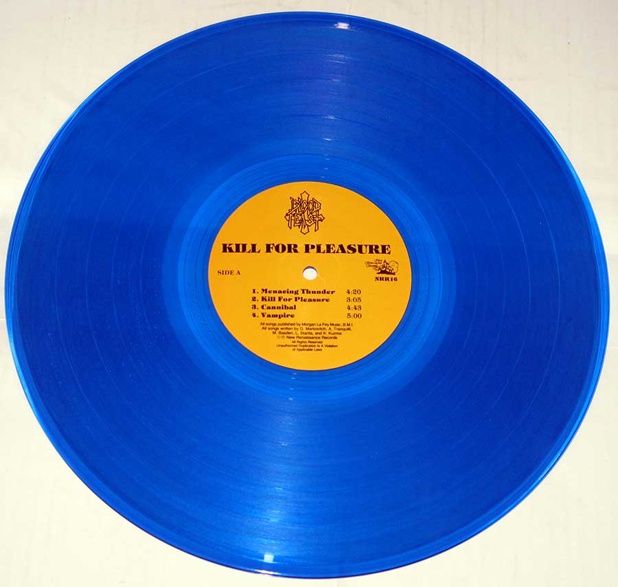 BLOOD FEAST Kill for Pleasure Blue Coloured 12