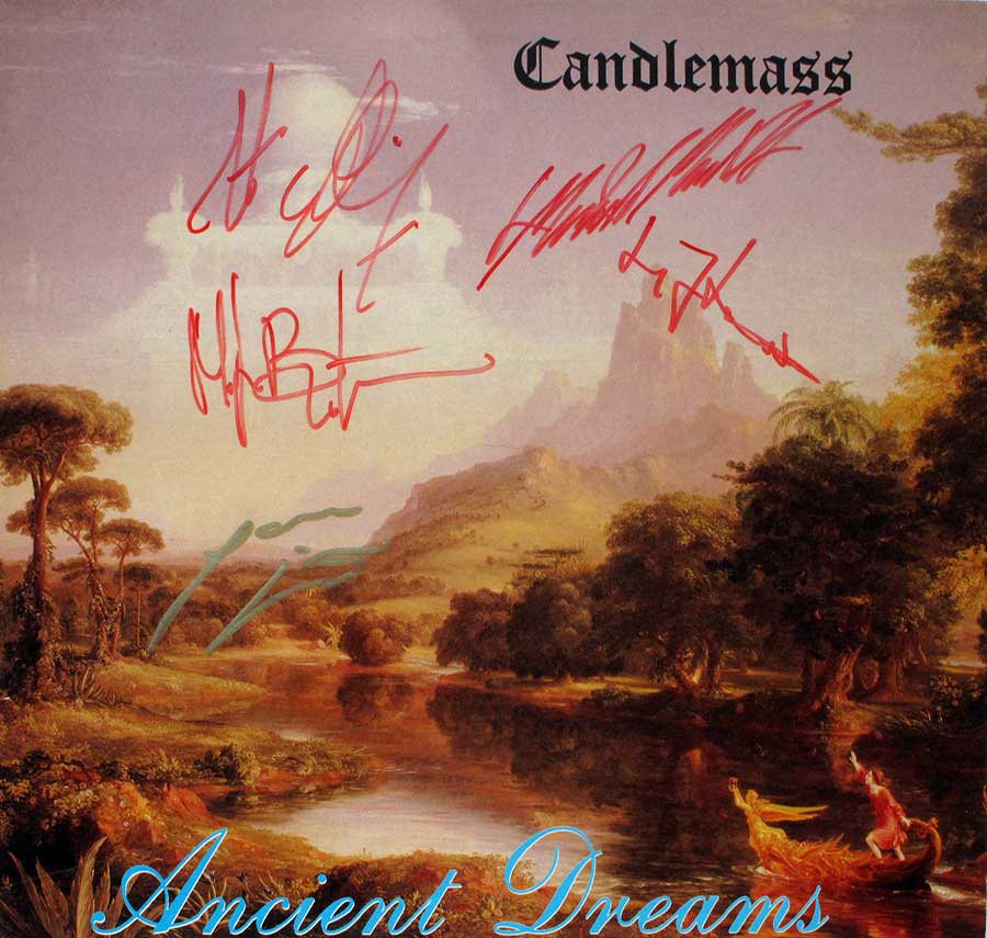 CANDLEMASS - Ancient Dreams Autographed With Lyrics Insert 12" Vinyl LP Album front cover https://vinyl-records.nl
