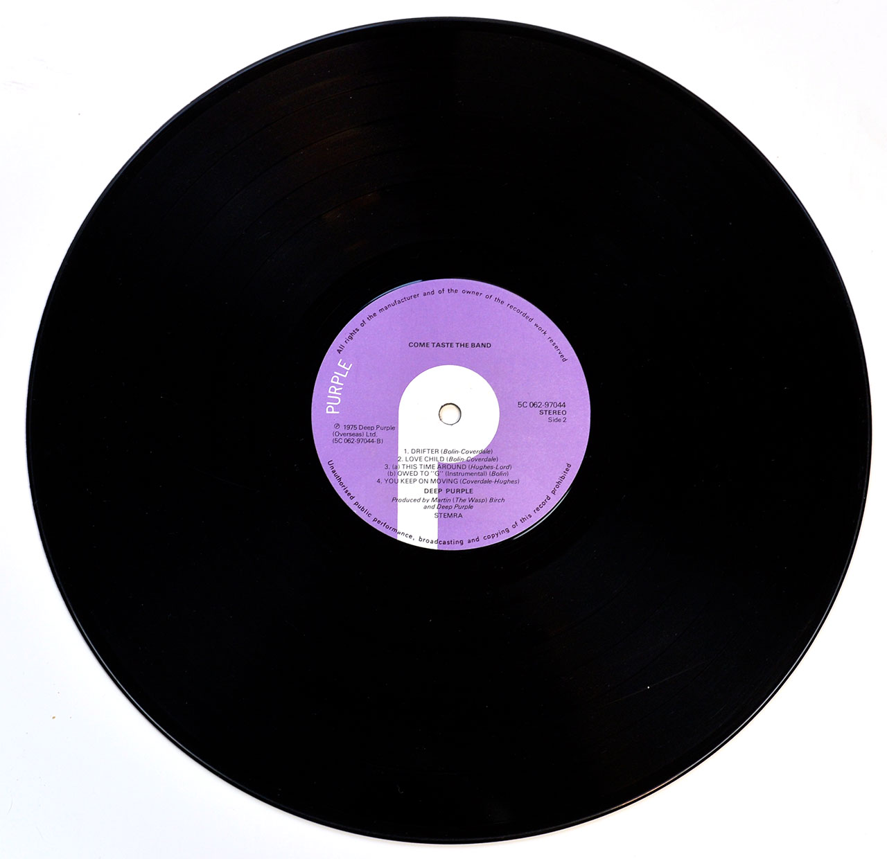 High Resolution Photo of the LP Side Two  of DEEP PURPLE - Come Taste The Band ( Netherlands ) https://vinyl-records.nl
