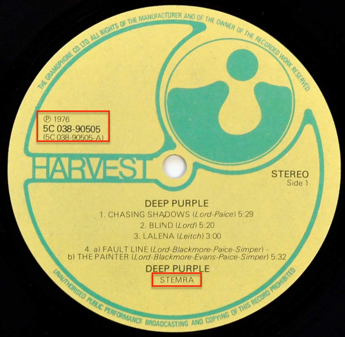 Enlarged High Resolution Photo of the Record's label Deep Purple III https://vinyl-records.nl