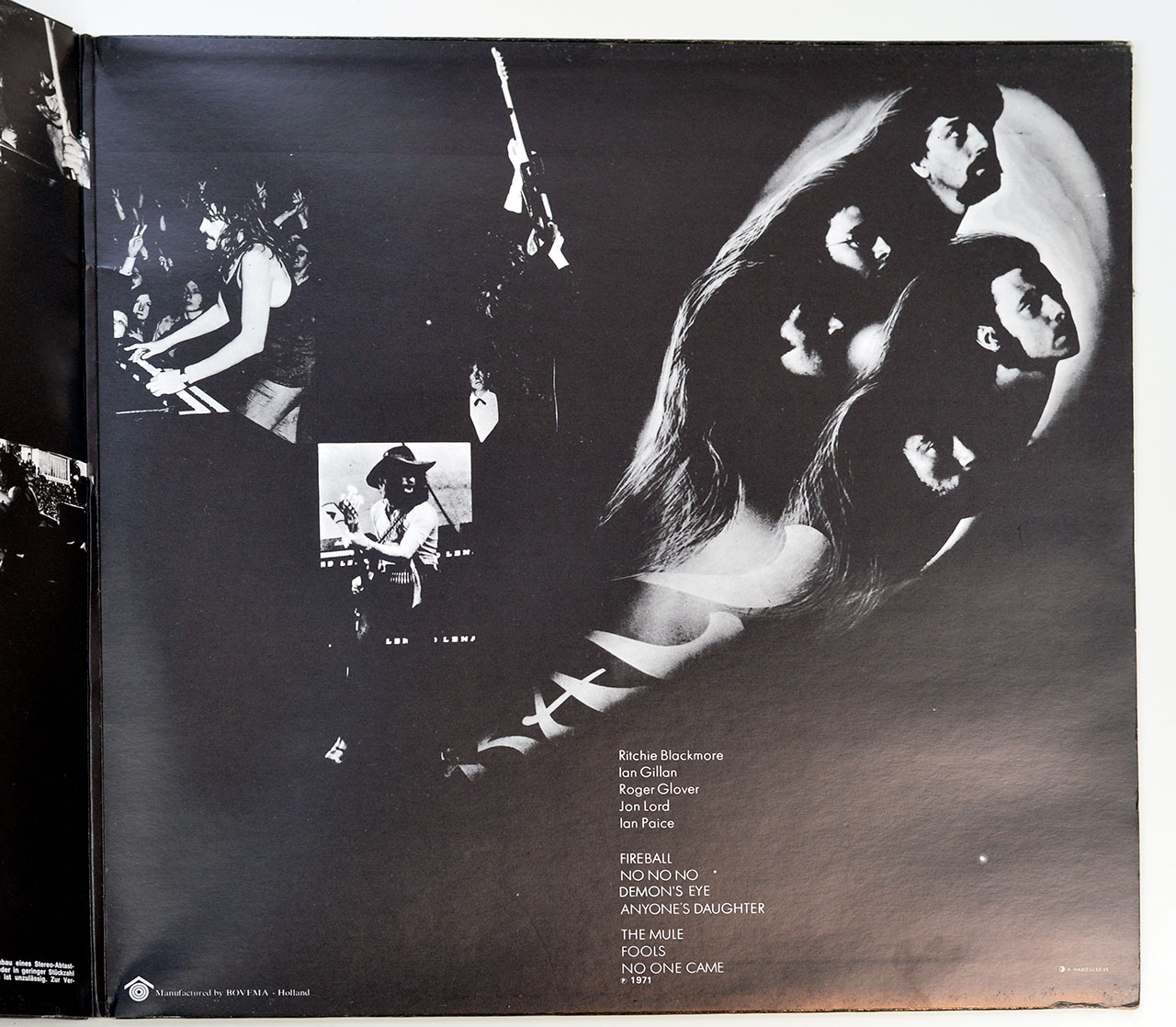 High Resolution Photo  of the  Inside Page of the Gatefold Cover Side Two of DEEP PURPLE - Fireball (Netherlands) https://vinyl-records.nl