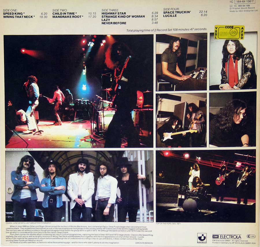 High Resolution #2 Photo Deep Purple In Concert Unreleased Netherlands 