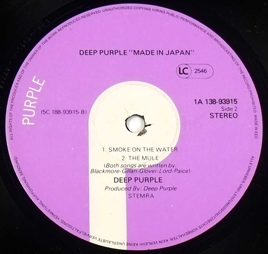 DEEP PURPLE - Made In Japan European Release 2LP 12" DLP ALBUM VINYL  vinyl lp record 