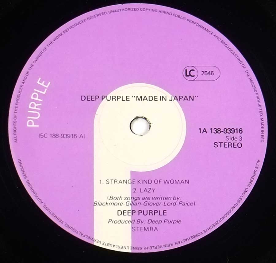 DEEP PURPLE - Made In Japan European Release 2LP 12" DLP ALBUM VINYL  vinyl lp record 