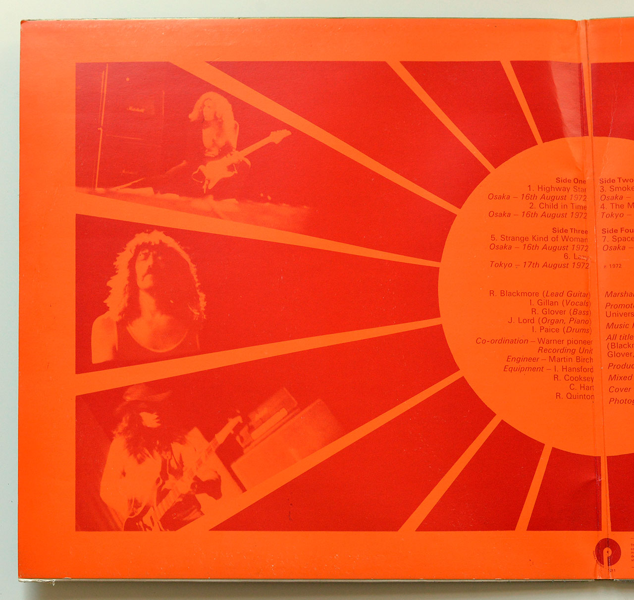 High Resolution Photo of the Inside Page of the Gatefold Cover Side One of DEEP PURPLE - Made in Japan (Netherlands) https://vinyl-records.nl