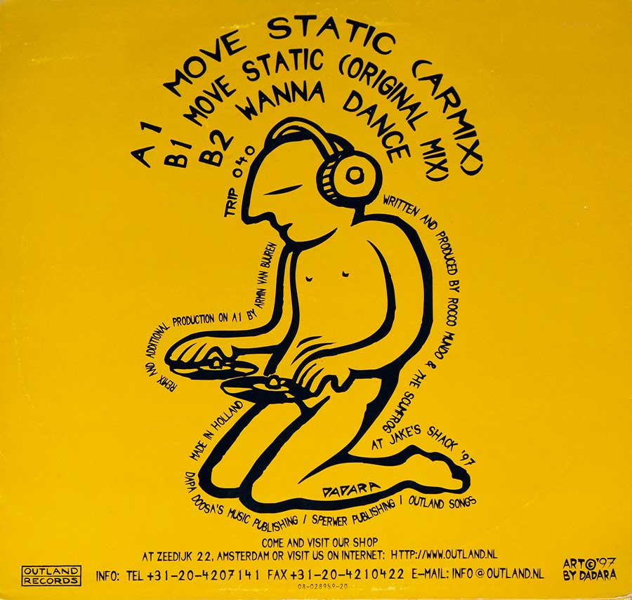 Photo of album back cover ROCCO MUNDO feat THE SCUMFROG - Move Static / DJ Beat